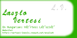 laszlo vertesi business card